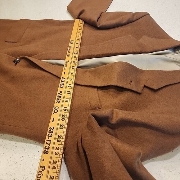 Options By Stafford Camel Hair Blazer 44L Brown Men's Suit Jacket - Picture 6 of 9